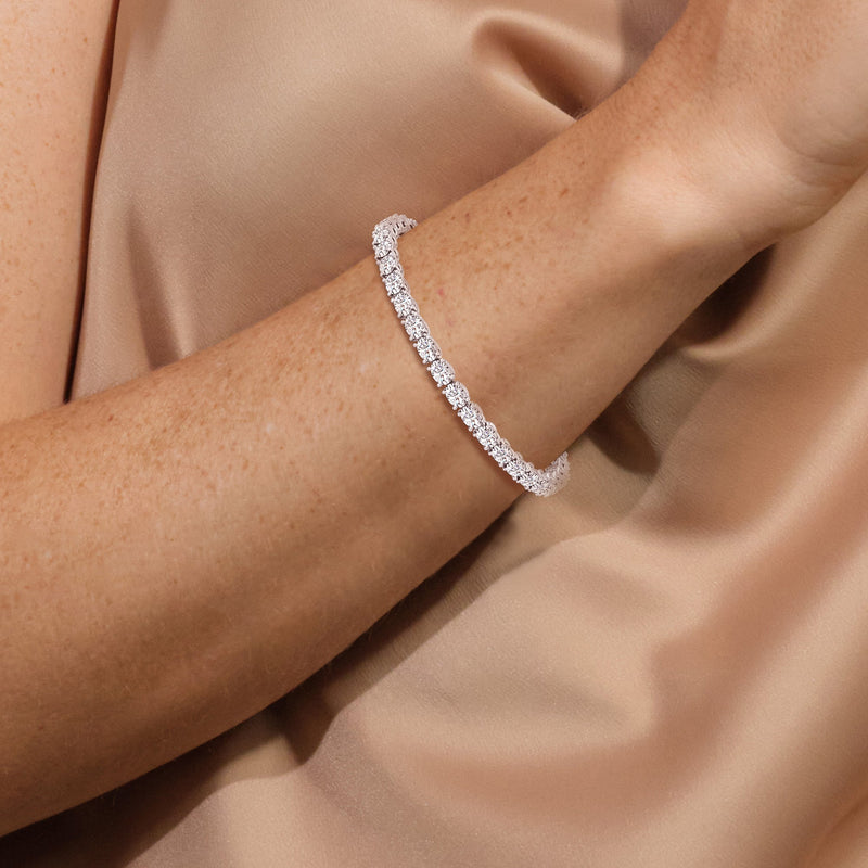 East-West Oval Tennis Bracelet