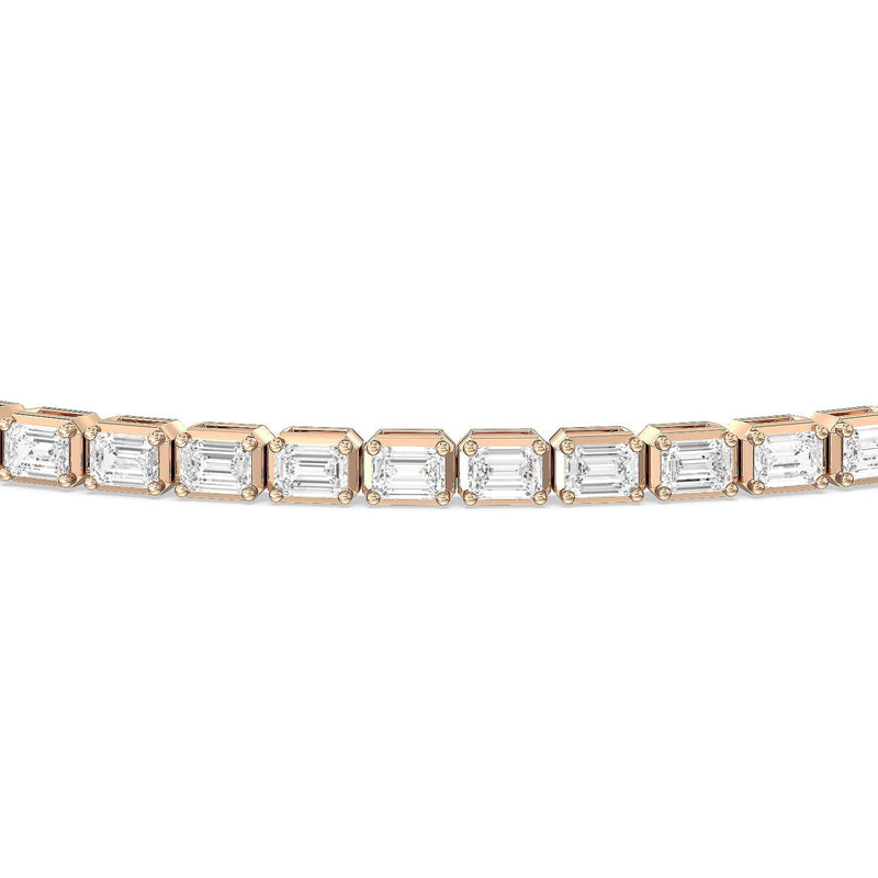 East-West Emerald Tennis Bracelet