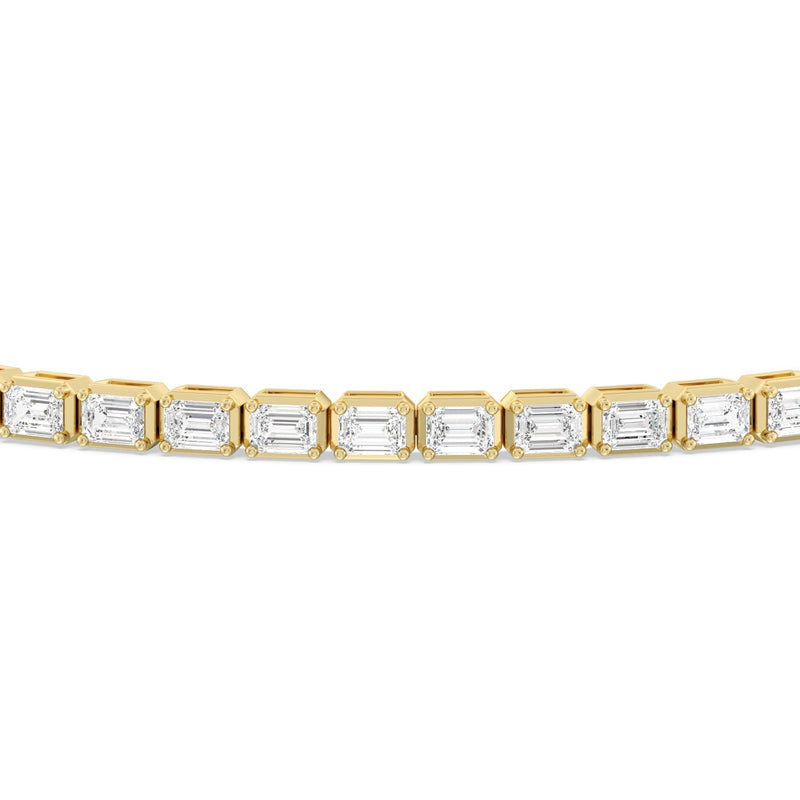 East-West Emerald Tennis Bracelet