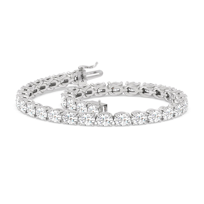 East-West Oval Tennis Bracelet