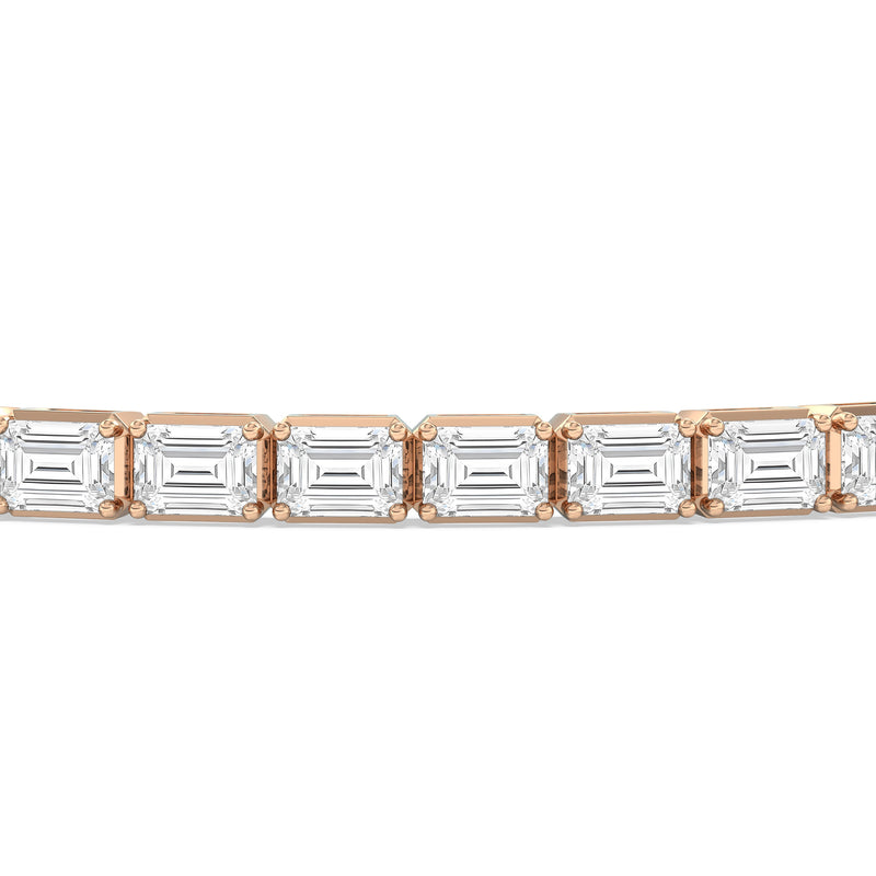 East-West Emerald Tennis Bracelet