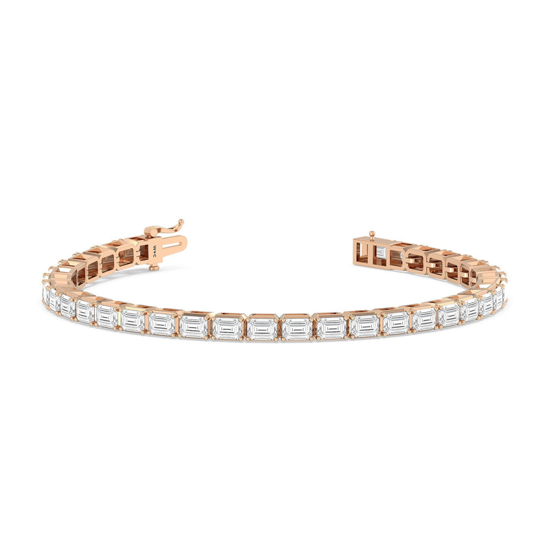 East-West Emerald Tennis Bracelet