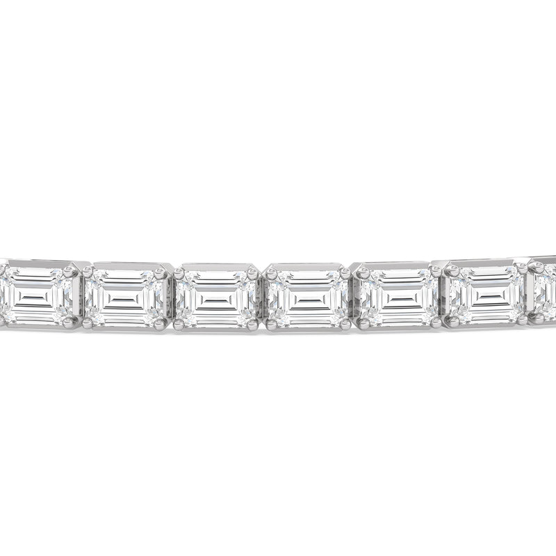 East-West Emerald Tennis Bracelet