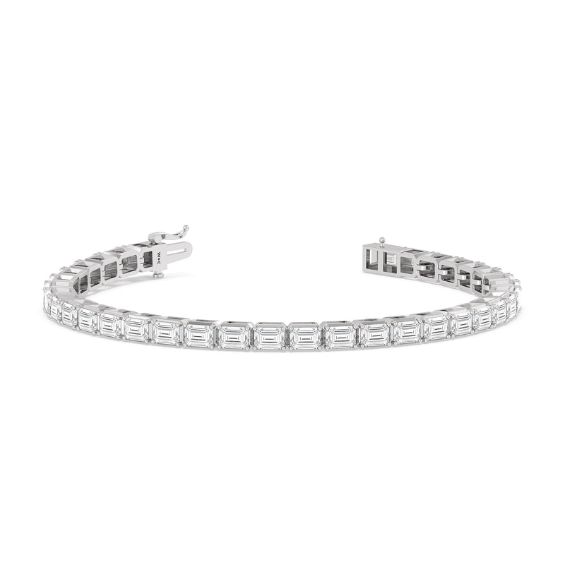 East-West Emerald Tennis Bracelet