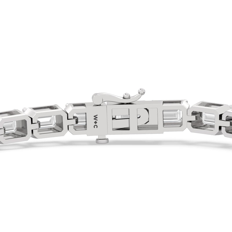 East-West Emerald Tennis Bracelet