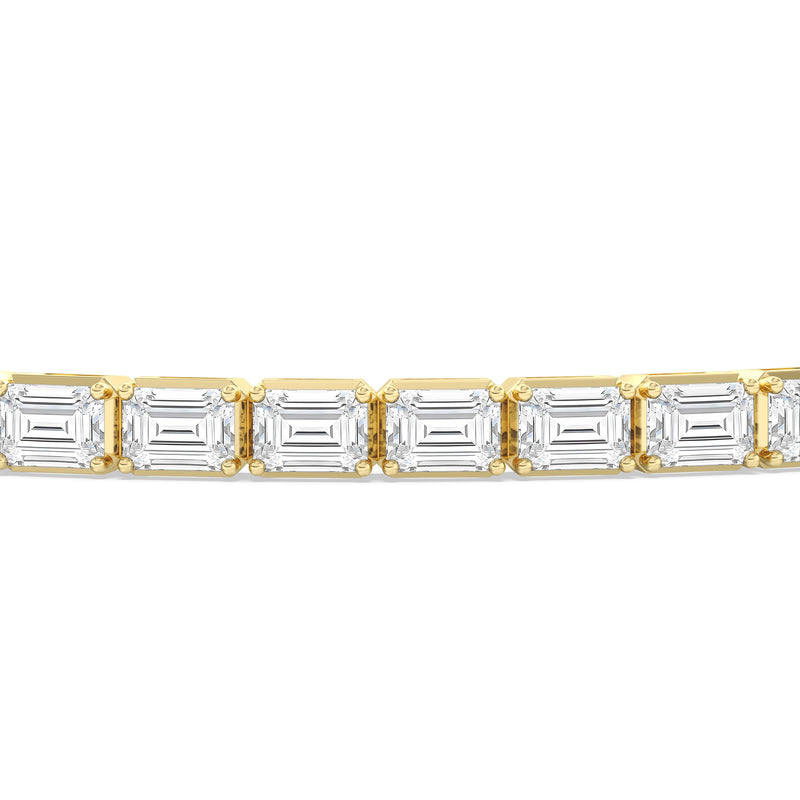 East-West Emerald Tennis Bracelet