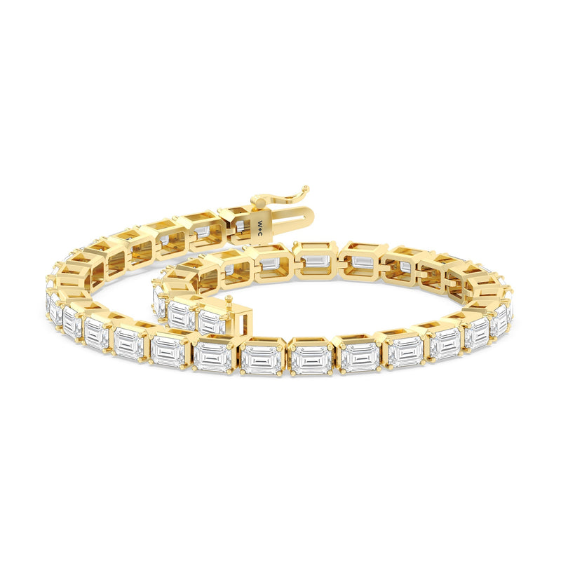 East-West Emerald Tennis Bracelet