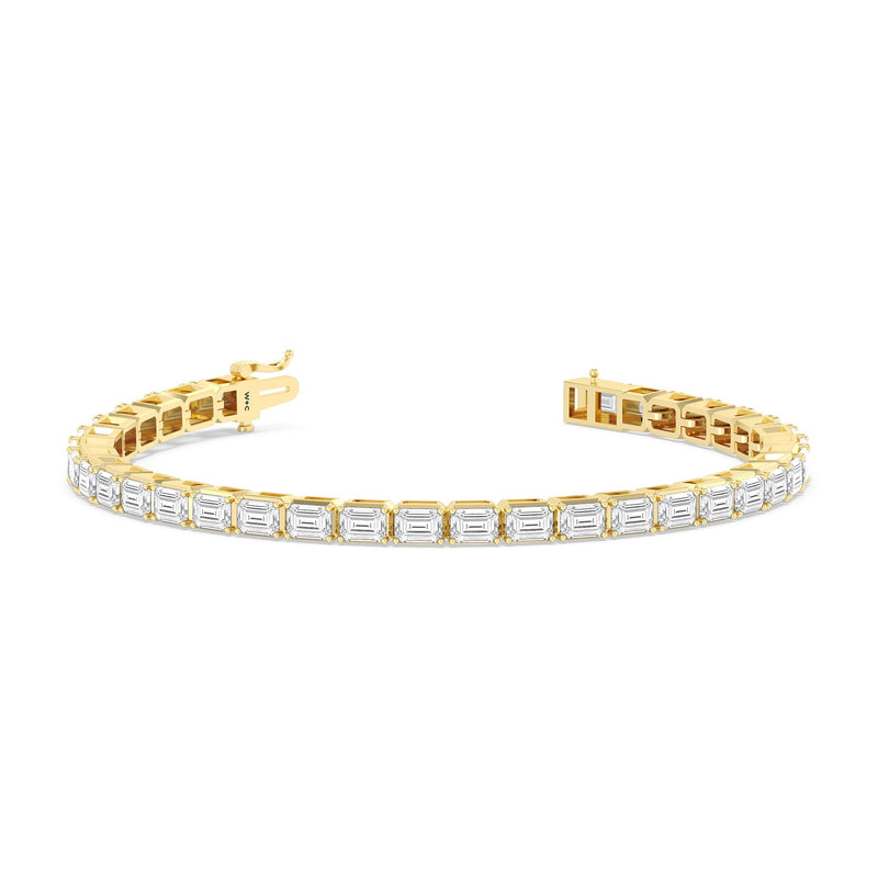 East-West Emerald Tennis Bracelet