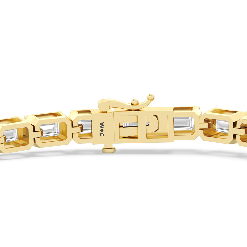 East-West Emerald Tennis Bracelet