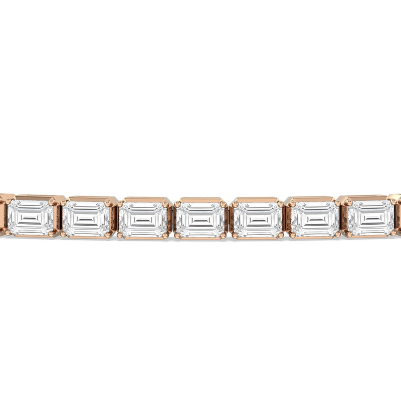 East-West Emerald Tennis Bracelet