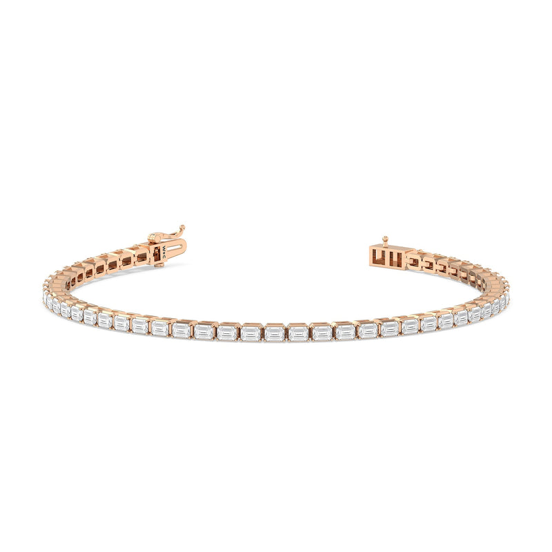 East-West Emerald Tennis Bracelet