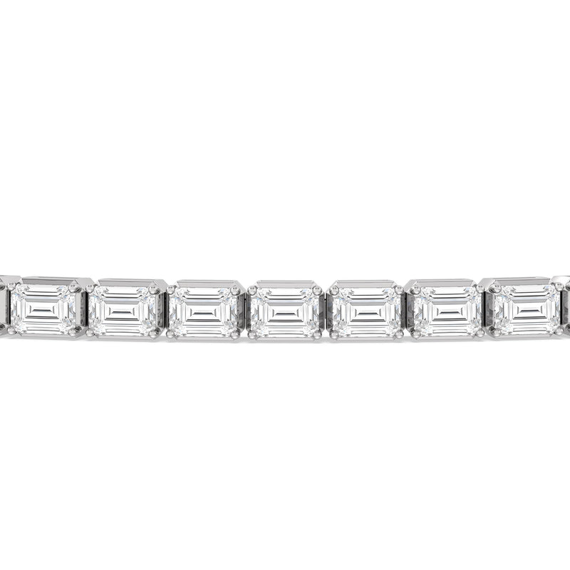 East-West Emerald Tennis Bracelet