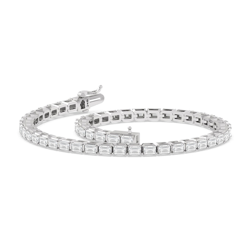 East-West Emerald Tennis Bracelet