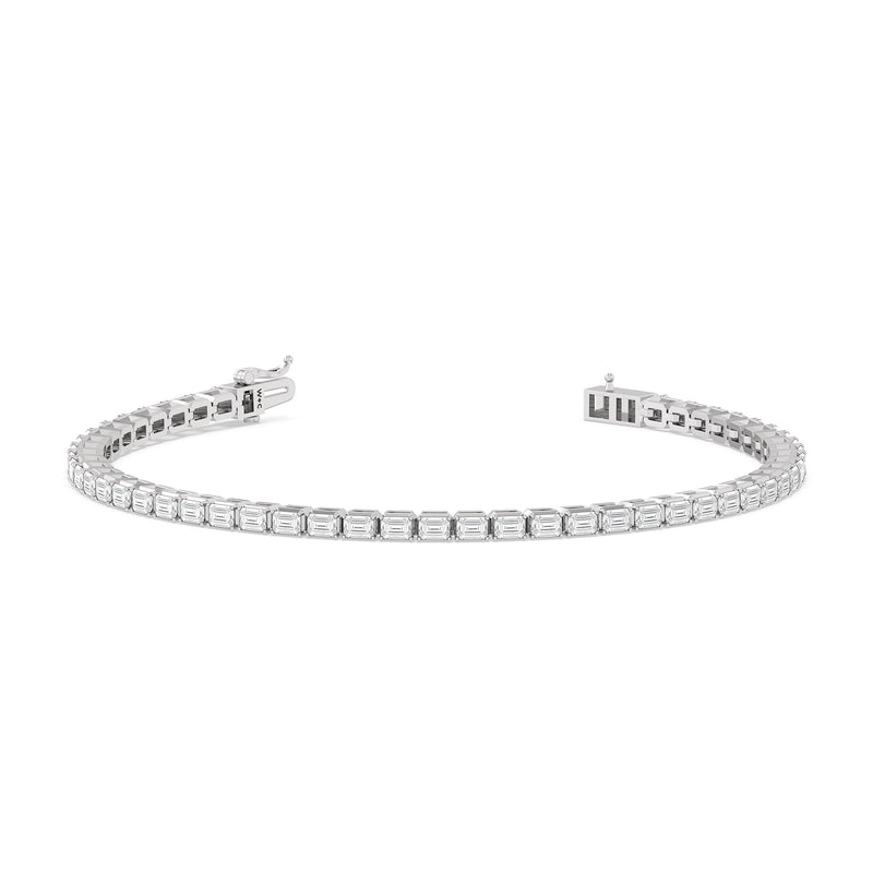 East-West Emerald Tennis Bracelet