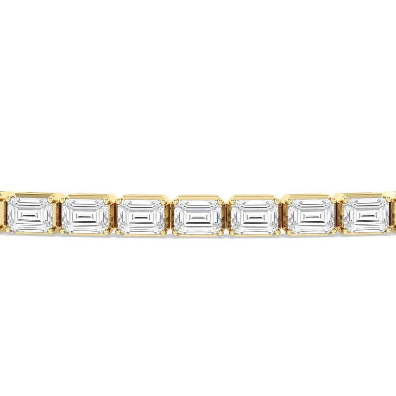 East-West Emerald Tennis Bracelet