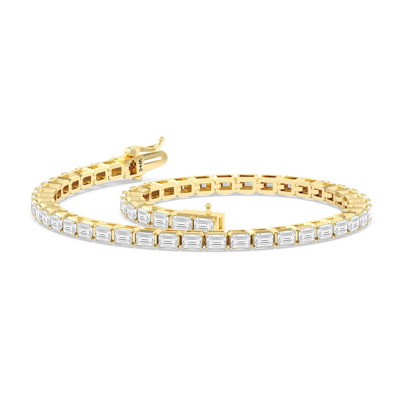 East-West Emerald Tennis Bracelet