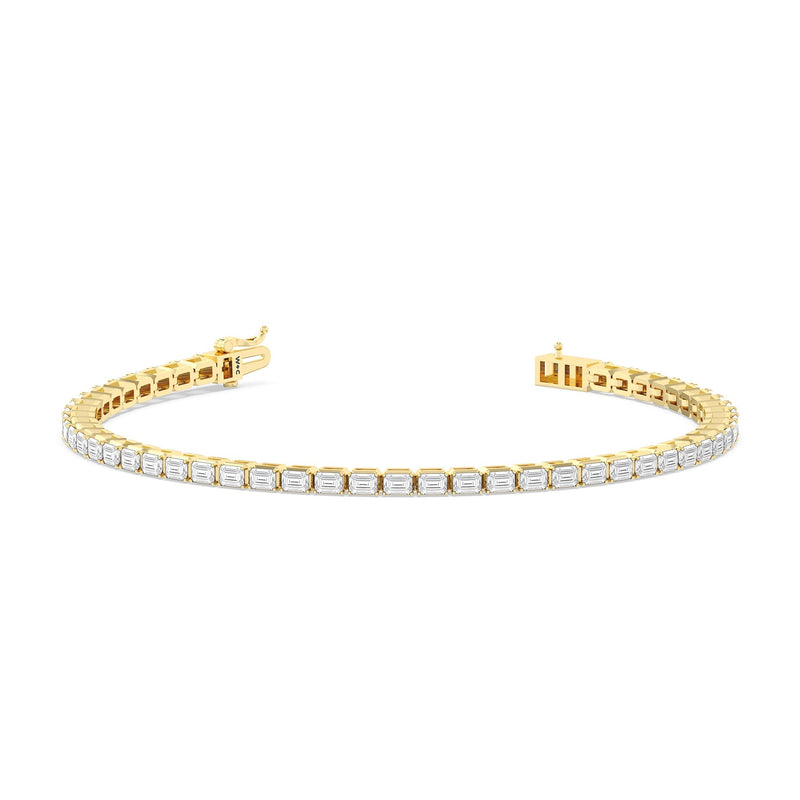 East-West Emerald Tennis Bracelet