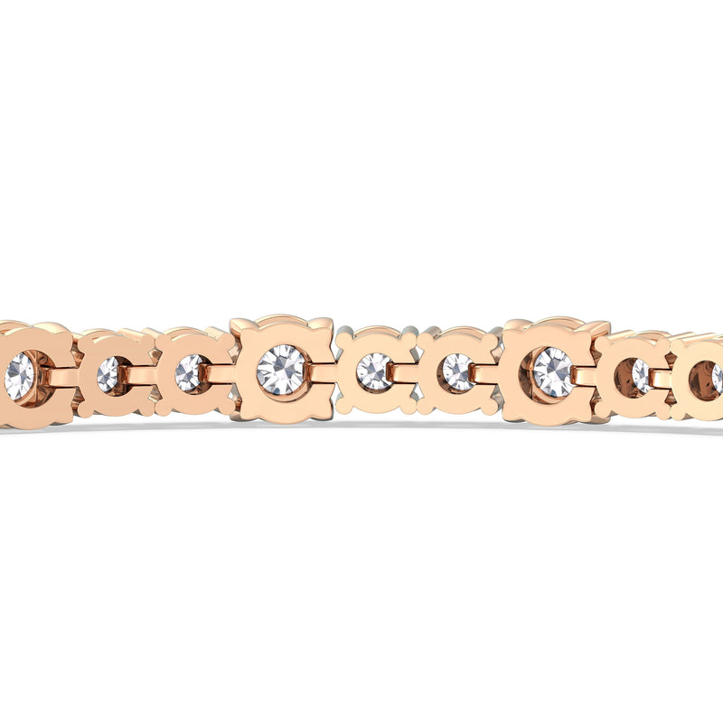 Round Sequenced Tennis Bracelet