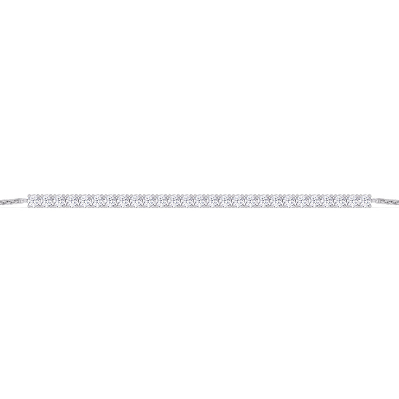 Adjustable Half Eternity Diamond Bolo Bracelet