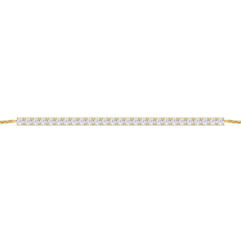 Adjustable Half Eternity Diamond Bolo Bracelet