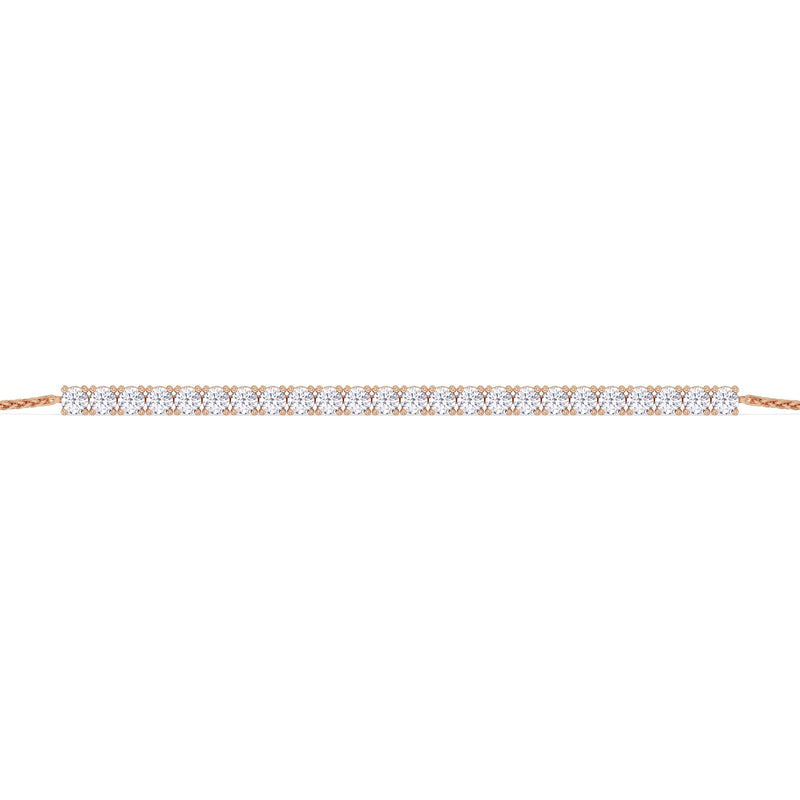 Adjustable Half Eternity Diamond Bolo Bracelet