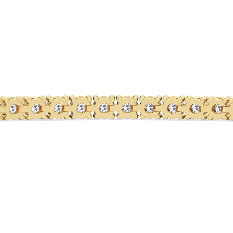 Adjustable Half Eternity Diamond Bolo Bracelet