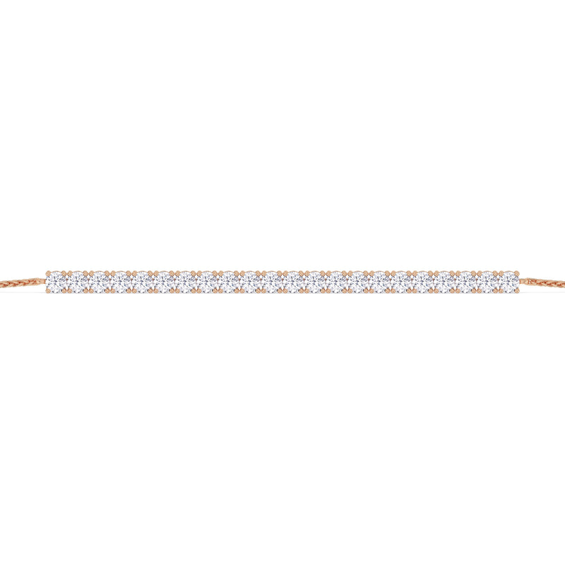 Adjustable Half Eternity Diamond Bolo Bracelet