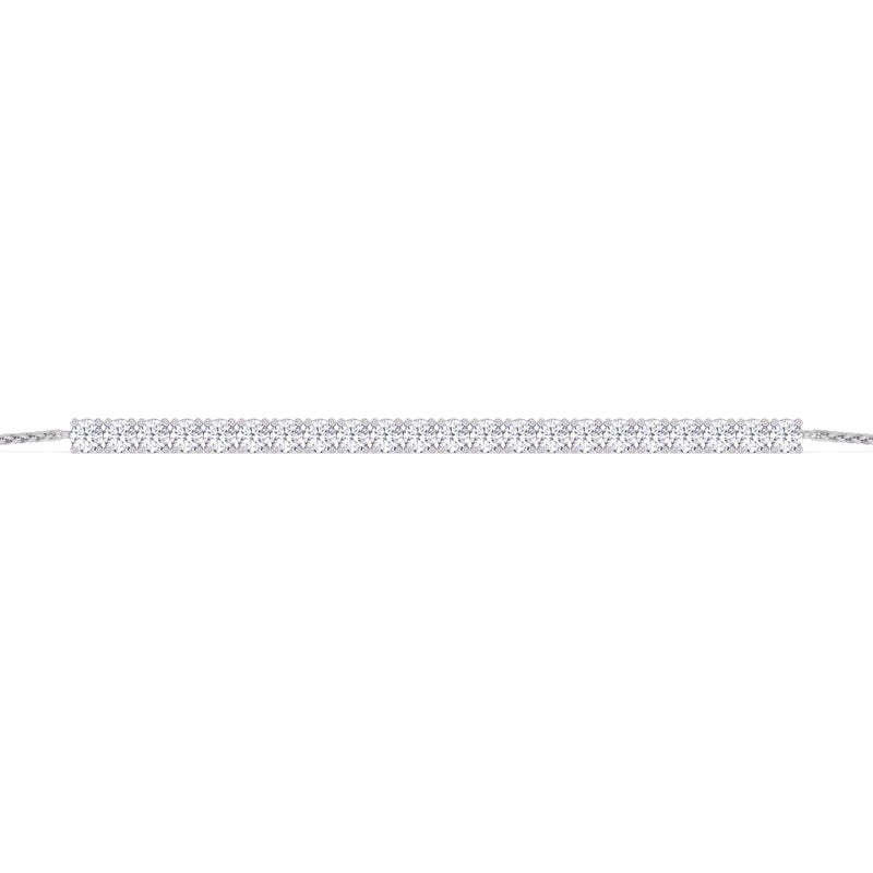 Adjustable Half Eternity Diamond Bolo Bracelet
