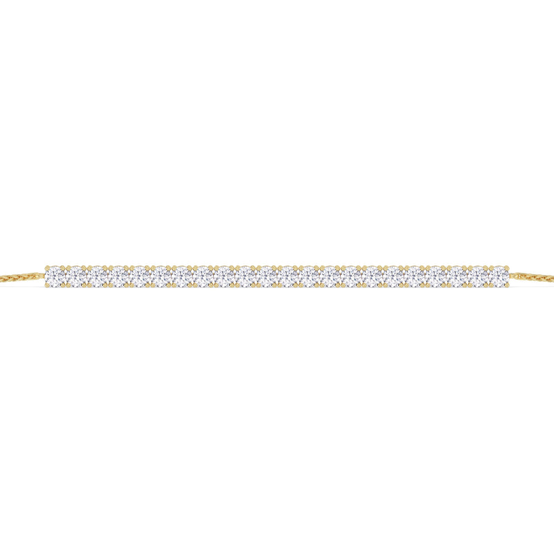 Adjustable Half Eternity Diamond Bolo Bracelet