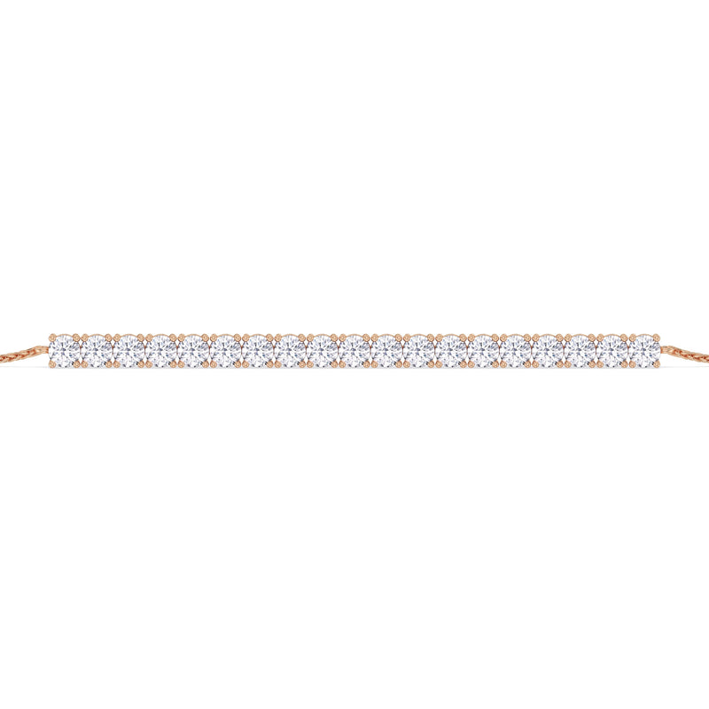 Adjustable Half Eternity Diamond Bolo Bracelet