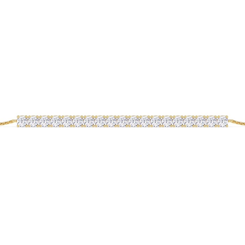 Adjustable Half Eternity Diamond Bolo Bracelet