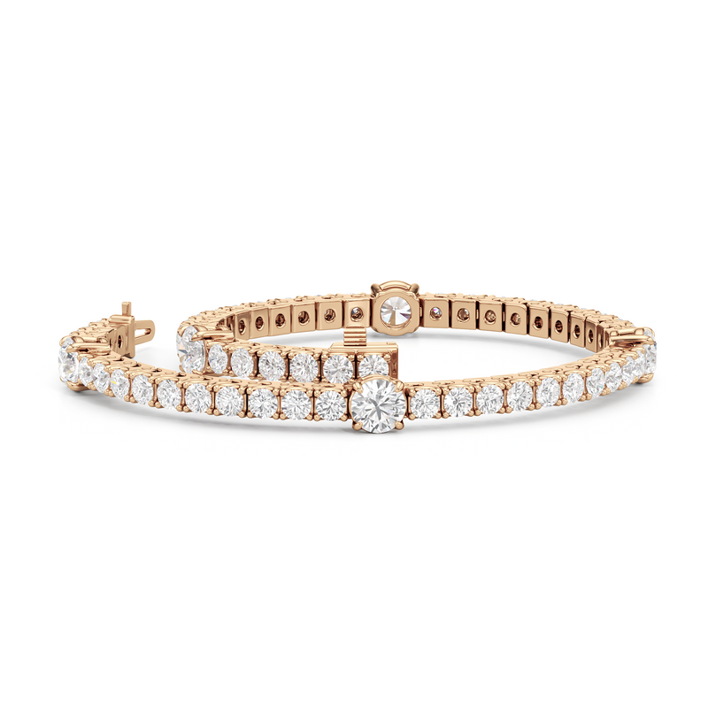 Round Station Tennis Bracelet
