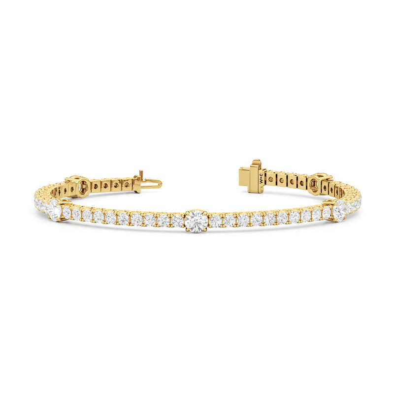 Round Station Tennis Bracelet