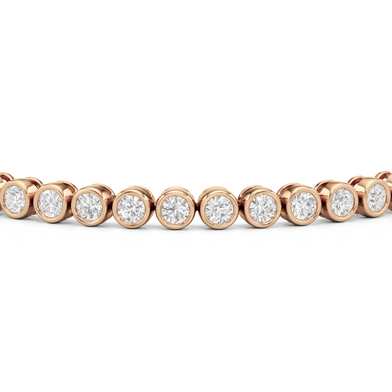 Bezel Set Round Lab Diamond Tennis Bracelet