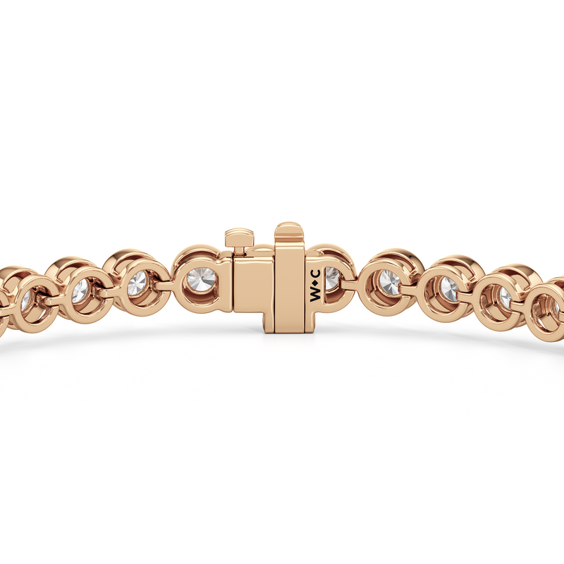 Bezel Set Round Lab Diamond Tennis Bracelet