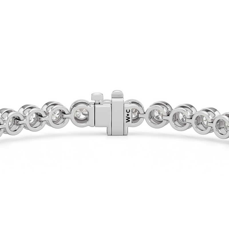 Bezel Set Round Lab Diamond Tennis Bracelet
