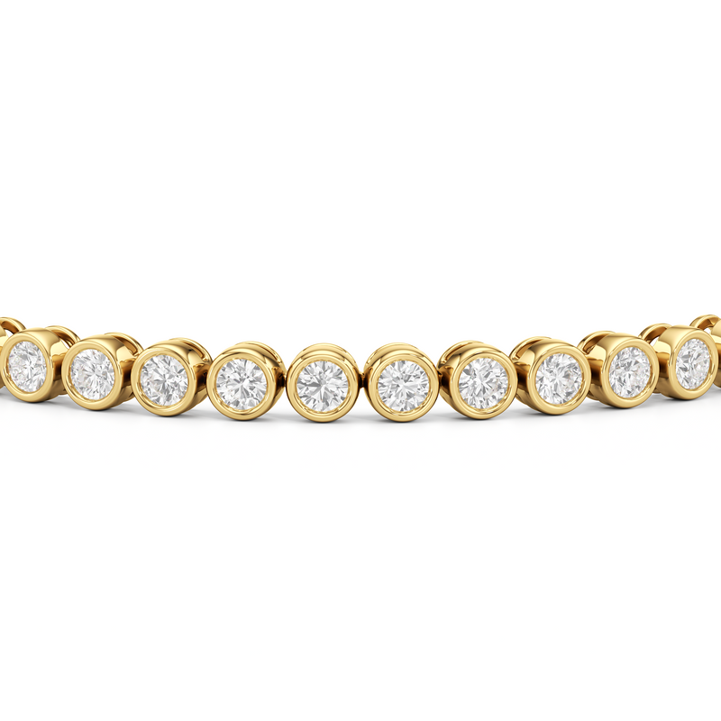 Bezel Set Round Lab Diamond Tennis Bracelet