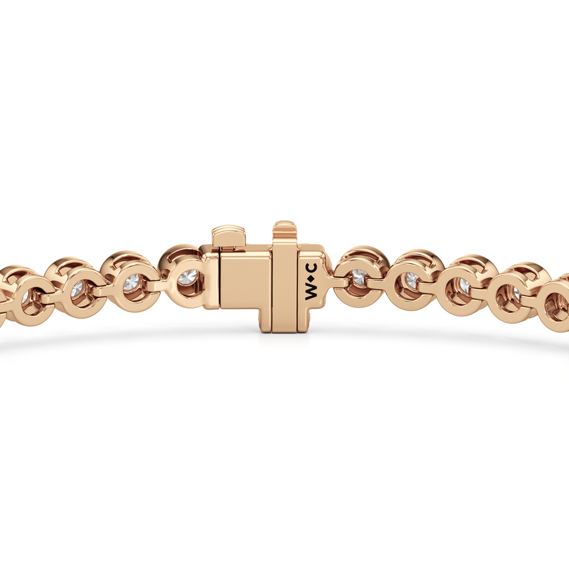 Bezel Set Round Lab Diamond Tennis Bracelet