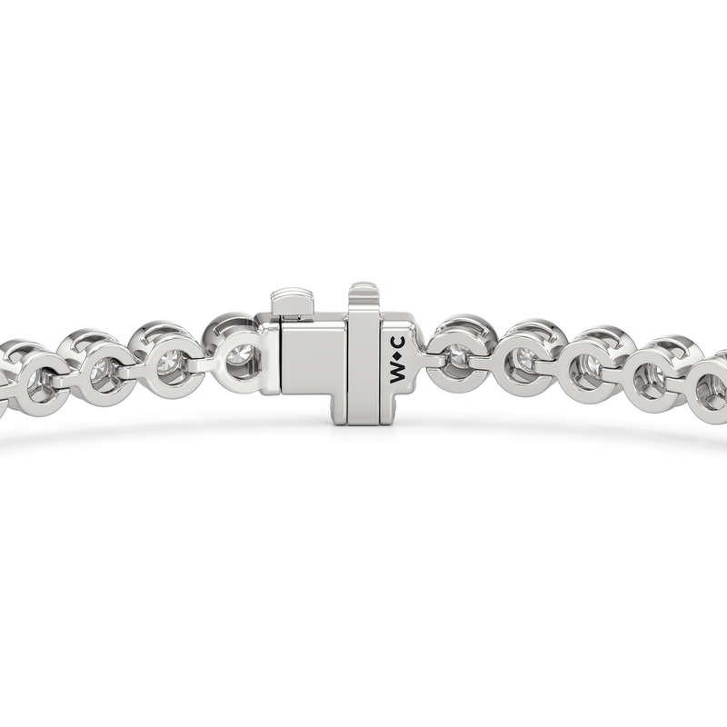 Bezel Set Round Lab Diamond Tennis Bracelet