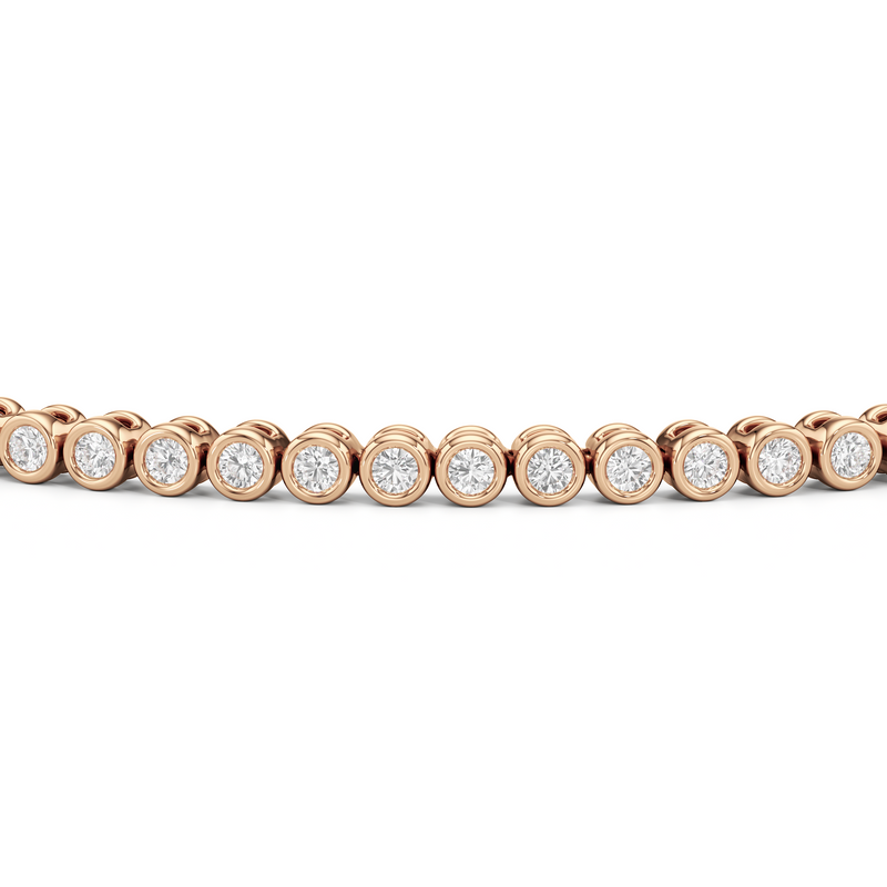 Bezel Set Round Lab Diamond Tennis Bracelet