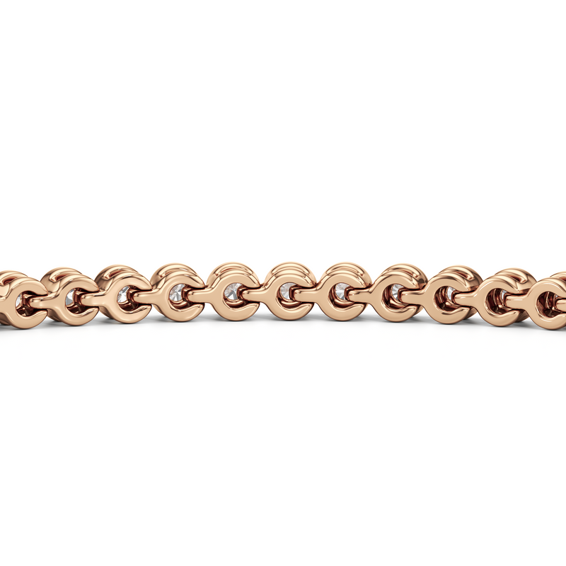 Bezel Set Round Lab Diamond Tennis Bracelet