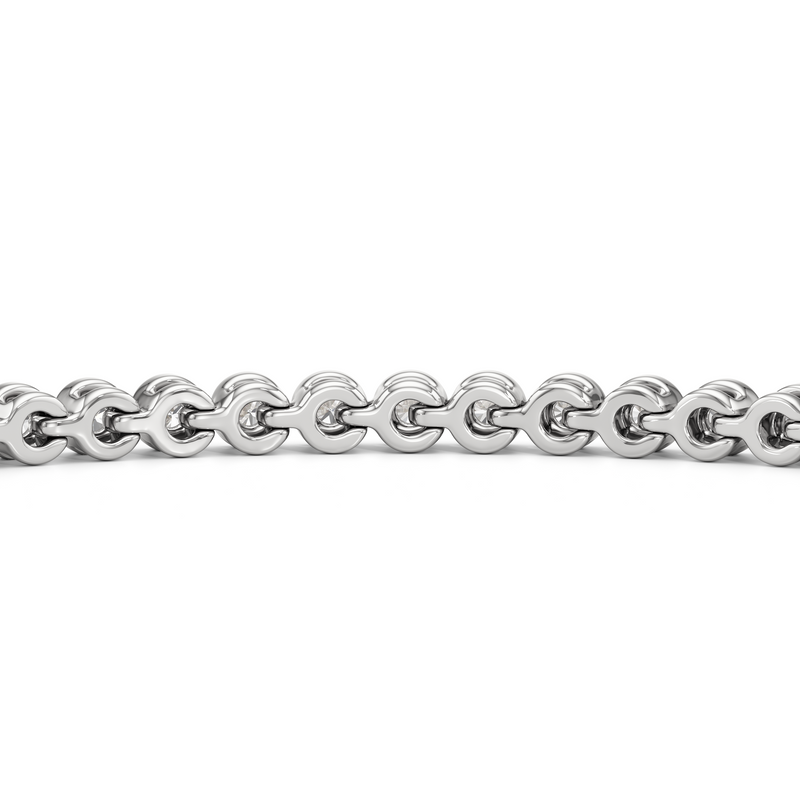 Bezel Set Round Lab Diamond Tennis Bracelet