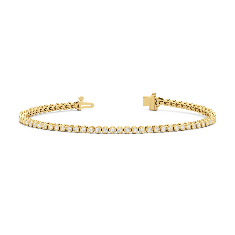 Bezel Set Round Lab Diamond Tennis Bracelet