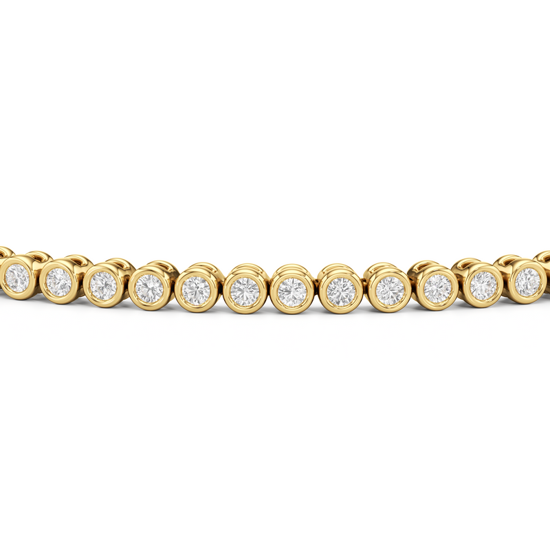 Bezel Set Round Lab Diamond Tennis Bracelet