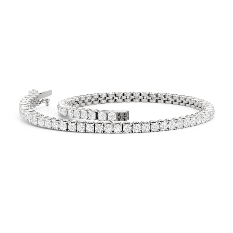Floating U-Prong Lab Diamond Tennis Bracelet