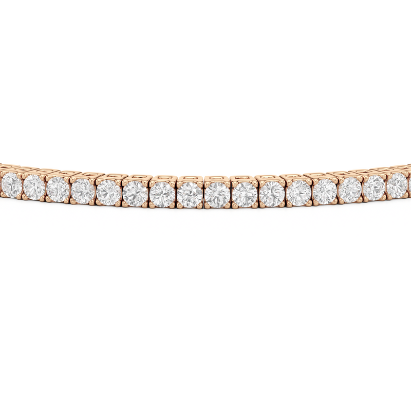 Classic 4-Prong Round Lab Diamond Square Basket Tennis Bracelet