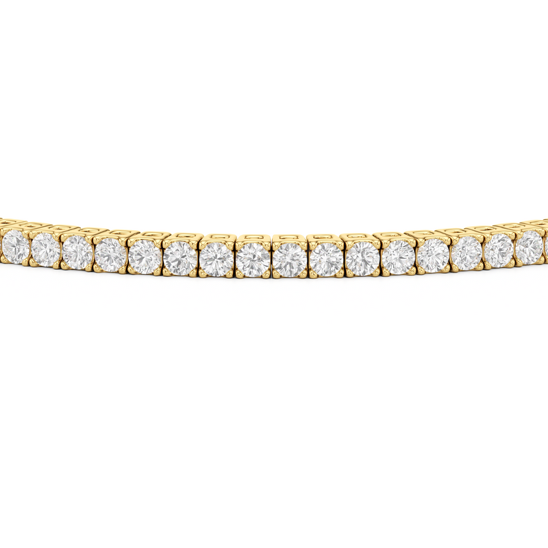 Classic 4-Prong Round Lab Diamond Square Basket Tennis Bracelet