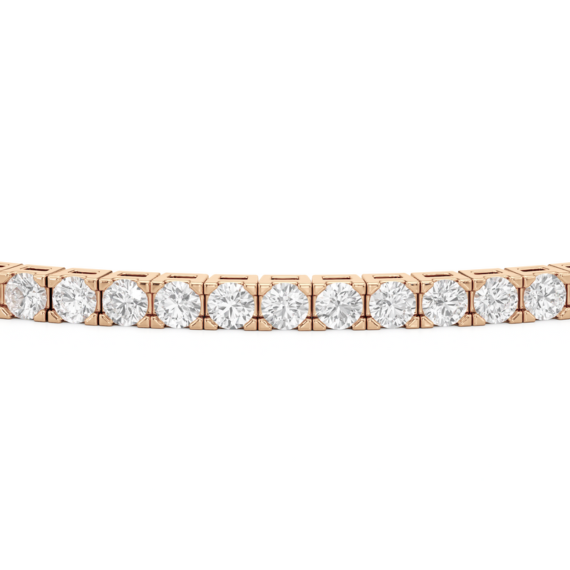 Classic 4-Prong Round Lab Diamond Square Basket Tennis Bracelet