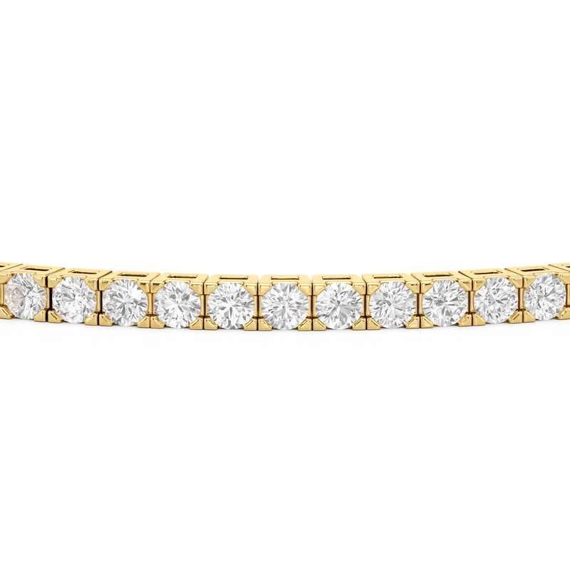 Classic 4-Prong Round Lab Diamond Square Basket Tennis Bracelet
