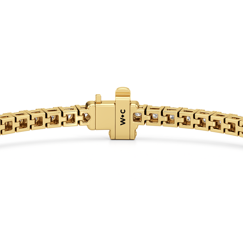 Classic 4-Prong Round Lab Diamond Square Basket Tennis Bracelet